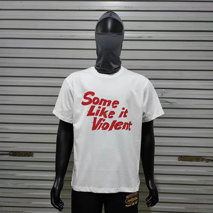 2024ss New IH NOM UH NIT T-shirt Masked Gold Necklace Printing Men Woman Good Quality Chaopai Top Tees Street King Limited