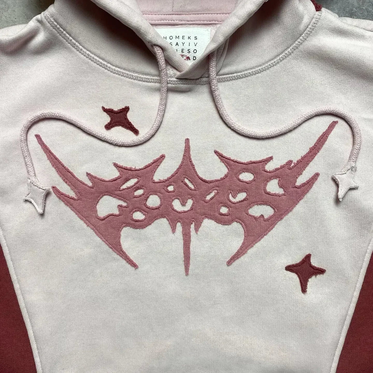 Y2k Patch Design Loose Zip Hoodies for men Geometric Pattern Splicing Sweatshirt Gothic Streetwear Oversized Casual Men Clothing Street King Limited