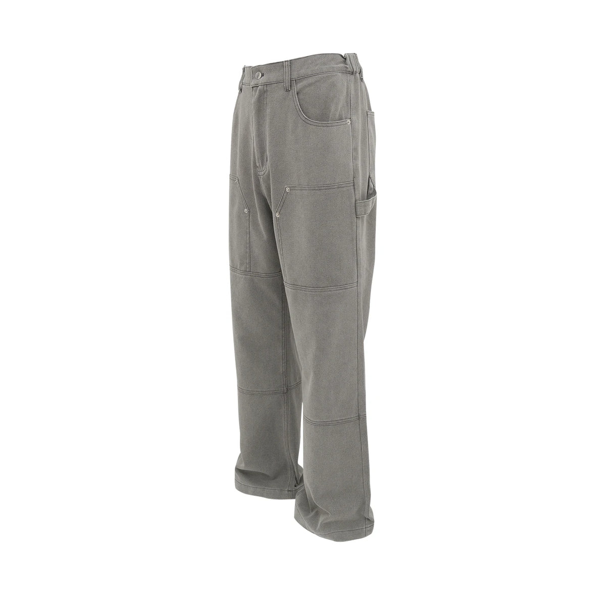 solid color straight casual ropa hombre mens jeans streetwear pocket baggy cargo pants loose casual denim trousers oversized utility cargo pants