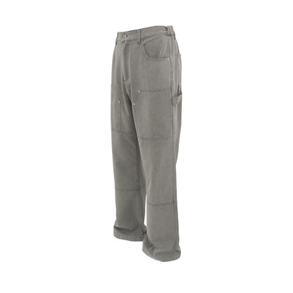 solid color straight casual ropa hombre mens jeans streetwear pocket baggy cargo pants loose casual denim trousers oversized utility cargo pants