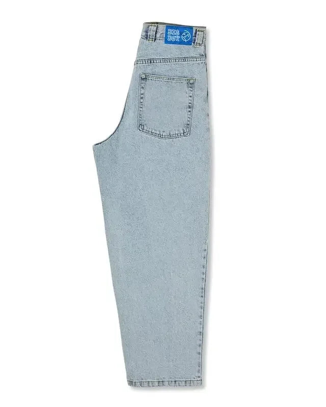 retro blue hip hop big boy jeans y2k pants streetwear gothic cartoon embroidery baggy jeans punk rock high waist wide trouser unique jeans style 3639