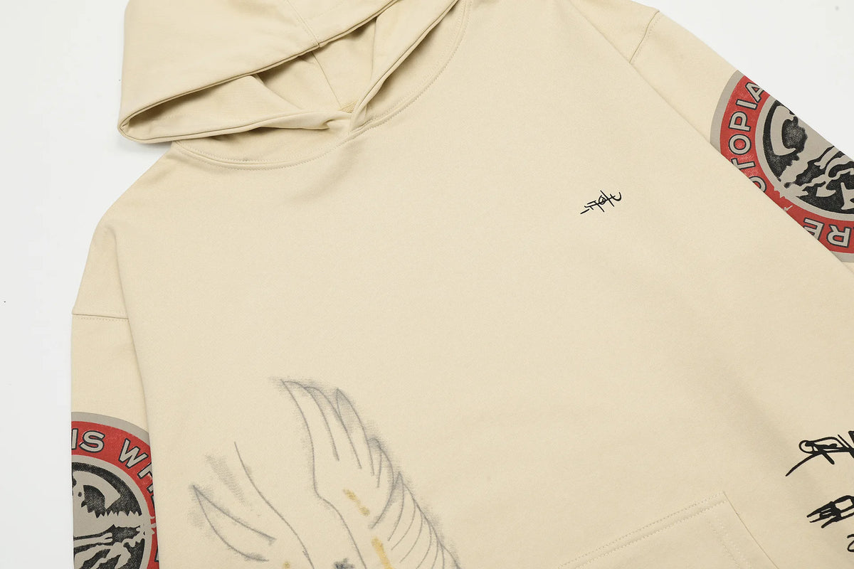 New 2023 Luxury Men Circus UTOPIA Death Star Pullover Hoodies Hoody Hooded Sweatshirts Velvet Cotton Drake Kanye Fleece #683 Street King Limited