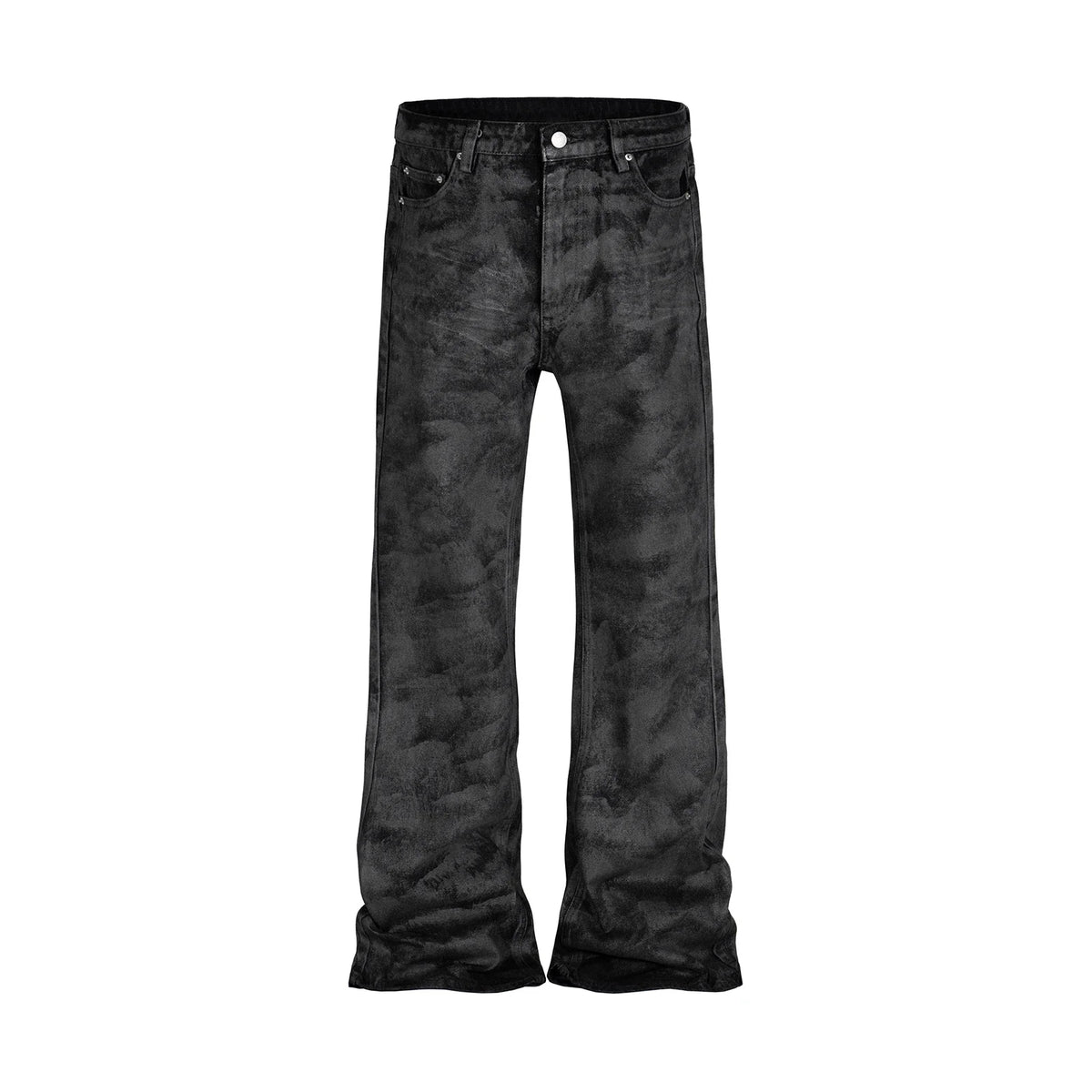 high street hand brushed glue sparkling baggy flare jeans for men y2k pantalones hombre leather pants oversized denim trousers 1 urban skinny jeans