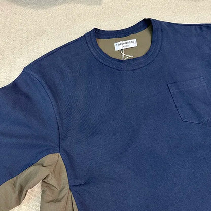 Side stitching color bump hem drawstring plus two layers of short-sleeved shirt profile Street King Limited