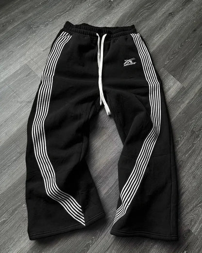 hip hop retro side stripes graphic baggy jeans casual streetwear sweatpants y2k pants gothic womens mens trousers unique joggers style 4277