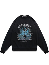 "Gradient Butterfly" Unisex Men Women Streetwear Graphic Sweatshirt Daulet Apparel