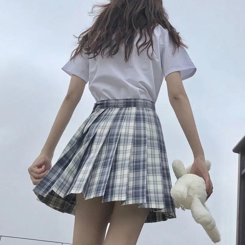 Jk Uniforms Gyaru School Uniform for Girl Student Pleated Skirt Uniform Set Women Short Sleeve Bow Tie Seifuku Japanese Style Street King Limited
