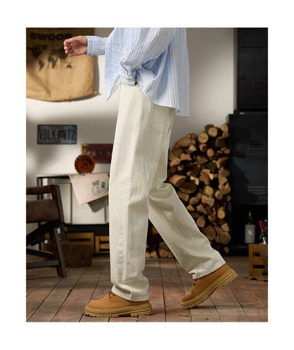 men classic fashion vintage casual loose plus size 28 42 straight white soft denim jeans pant cityboy jeans long trousers man unique jeans style 2002