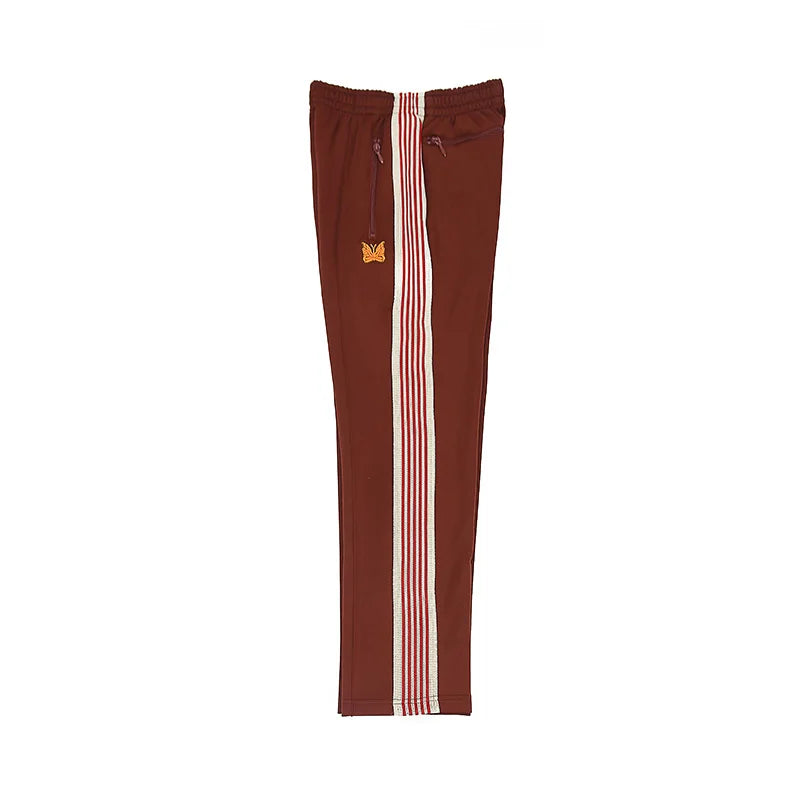 good quality brown motion casual pants men woman lovers trend side edge weaving embroidery drawstring loose trousers unique default style 4819