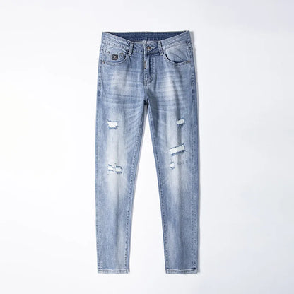 high 2023 new classical pirate metal skull bone luxurious embroidered jeans cotton denim pants comfort casual jeans 28 38 204 unique jeans style 58