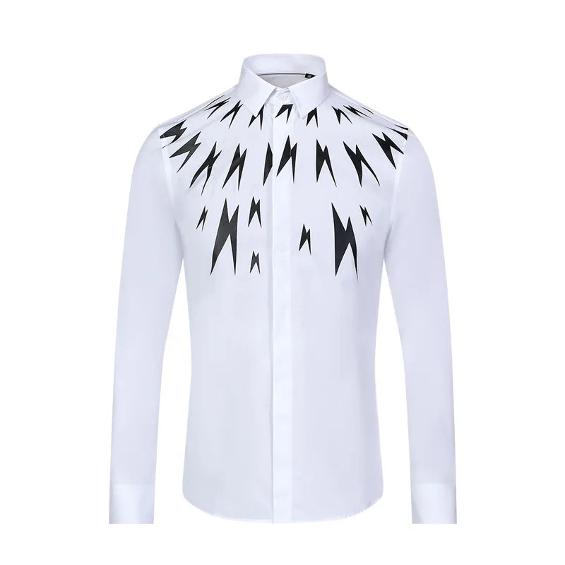 New 2022 Men Classic NEIL BARRETT thunderbolt Fashion Cotton Casual Shirts Shirt high quality Pocket Short sleeves S 3XL #BG122 Street King Limited
