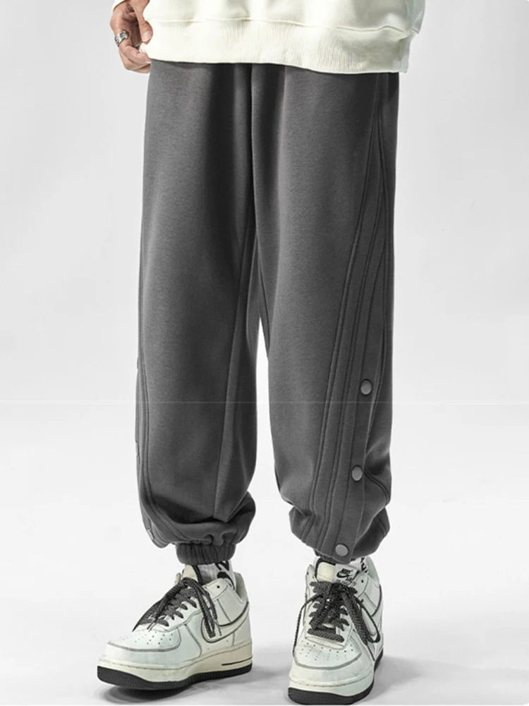 autumn casual joggers sports pants mens high street baggy breasted trousers 2024 new harajuku fashion y2k gym sweatpants unique joggers style 18