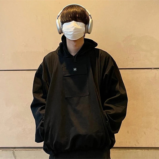 Autumn And Winter KANYE High Street YZY Pure Cotton Loose Men's And Women's Large Charge Shirts Street King Limited