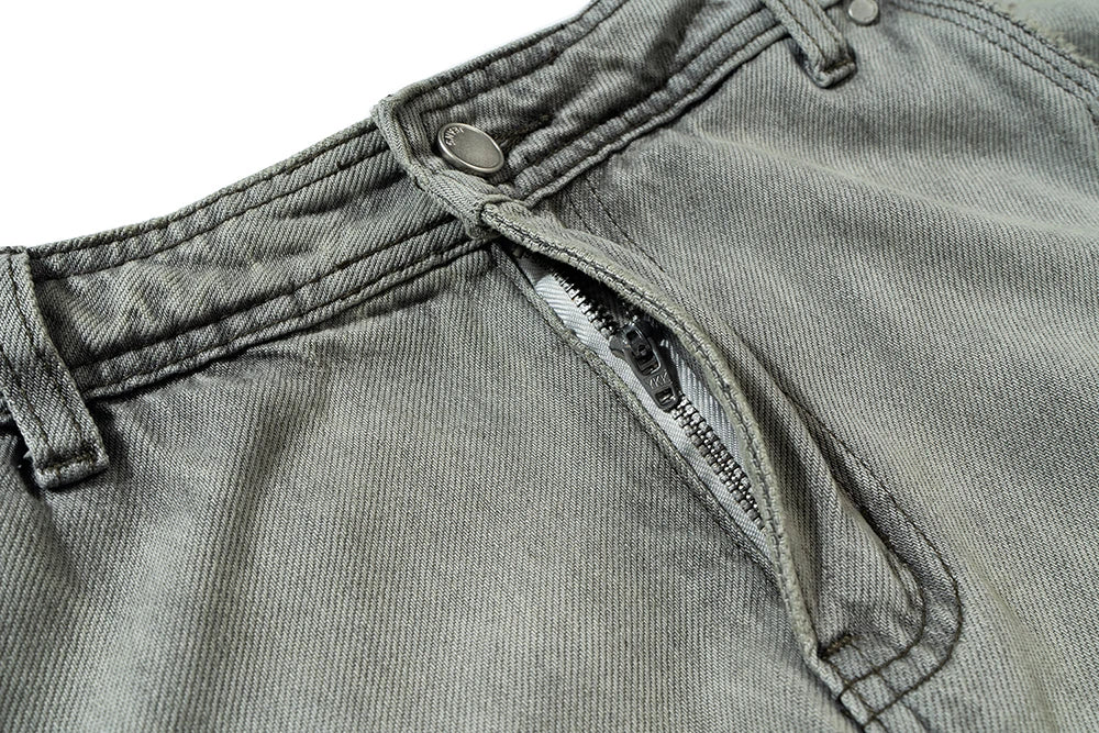 streetwear washed vintage ribbons logging jeans pants mens straight ropa hombre baggy cargos oversized loose denim overalls unique cargo style 5533