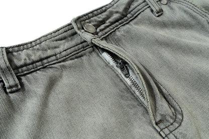 streetwear washed vintage ribbons logging jeans pants mens straight ropa hombre baggy cargos oversized loose denim overalls unique cargo style 5533