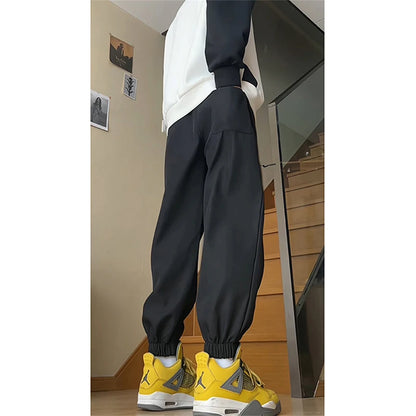 mens tactical joggers pants casual y2k multi pocket trousers streetwear techwear black sweatpants functional cargo pantalones unique joggers style 3504