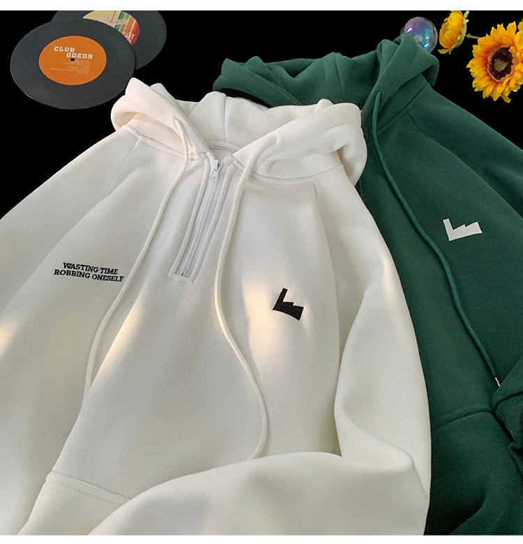 Men's Hoodies Trendy Brand Printing Fashion Drawstring Hooded Harajuku Unisex Street Sweatshirts Autumn Winter New Male Clothing Street King Limited