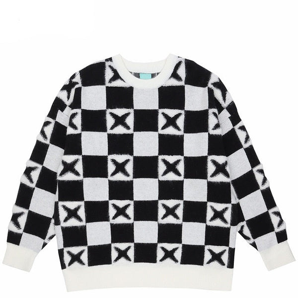 "Check Mate" Unisex Men Women Streetwear Graphic Sweater Daulet Apparel