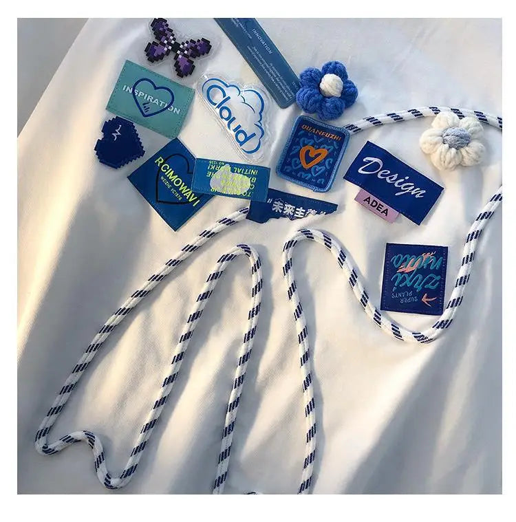 Super Chic Appliques Butterfly Bow Creative T Shirts Sweet Girl Kawaii Clothes 2022 Summer Large 2XL Korean Brand Office Ladies Street King Limited