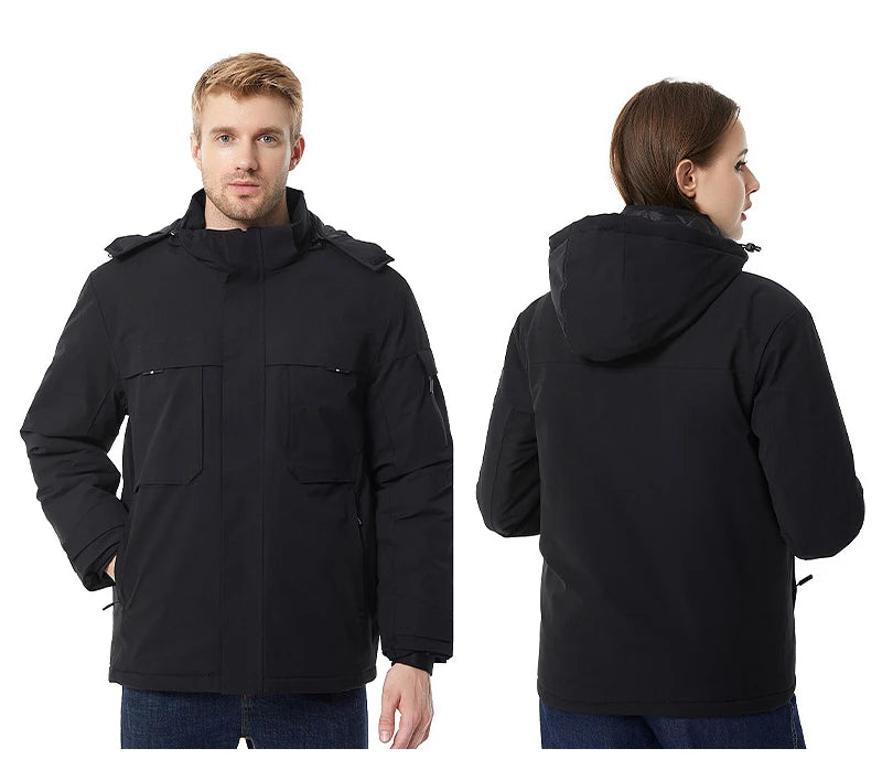 rainbowtouches heating jacket men winter electric heated clothes usb charging waterproof windbreaker heat outdoor skiing coat unique default style 5267