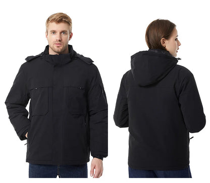 rainbowtouches heating jacket men winter electric heated clothes usb charging waterproof windbreaker heat outdoor skiing coat unique default style 5267