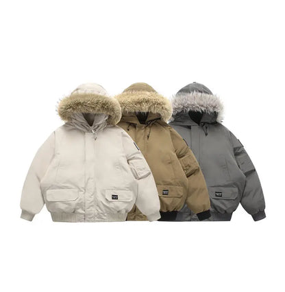 men winter streetwear loose casual fashion cotton padded hooded parkas bomber jacket women oversize thicken coat outerwear unique default style 983