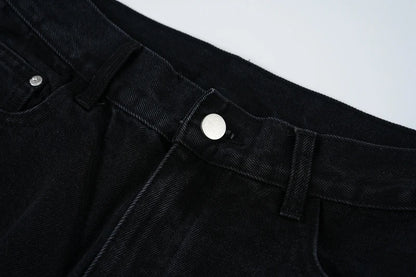 y2k streetwear embroidered ripped wide jeans for men washed destroyed torn flared jean male tassels hip hop jeans pants baggy unique jeans style 5169
