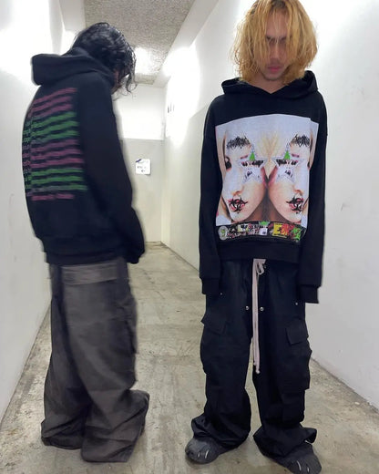 Harajuku Vintage Hoodie Oversized Goth Streetwear Tops Grunge Hoodies Women Couples 2024 Sweatshirt Gothic Y2k Clothes Street King Limited