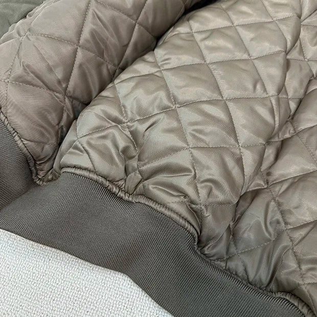 2024AW new cotton dress solid color hooded multi-pocket jacket Street King Limited