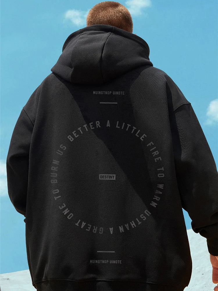 Autumn Loose Pullovers Men Women Destiny Letter Print Hoodies Oversized y2k Hoodie Couples Harajuku Fashion Hooded Sweatshirts Street King Limited