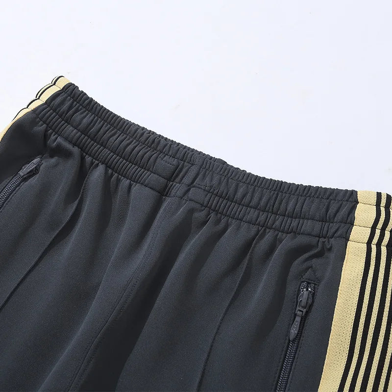 best quality embroidery logo new pants men woman side edge weaving stripe drawstring loose casual grey motion trousers unique default style 4928