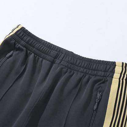 best quality embroidery logo new pants men woman side edge weaving stripe drawstring loose casual grey motion trousers unique default style 4928
