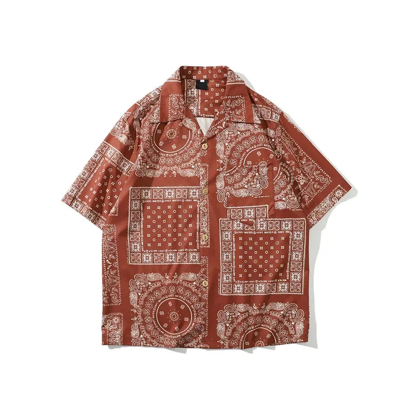 Dark Icon Bandana Full Printed Hawaiian Shirt 2020 Summer Vintage Shirts Men Street Shirts for Men Street King Limited
