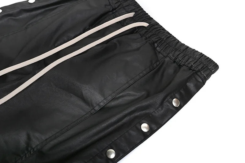 new men 2023 rick waxed workwear breasted rivet sides cargo comfortable cotton parkour sweat casual pants sweatpants tag 721 urban active pants