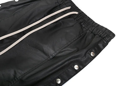 new men 2023 rick waxed workwear breasted rivet sides cargo comfortable cotton parkour sweat casual pants sweatpants tag 721 urban active pants