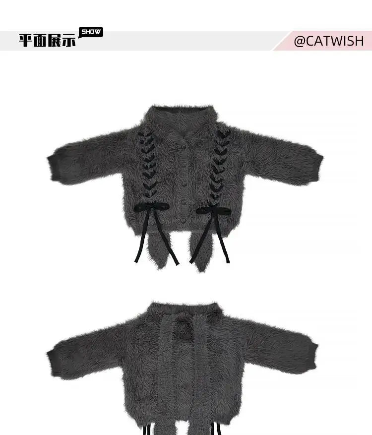 plush faux mink fur thick cardigan sweater jacket for women pro choice loose medium to long style coat women winter y2k tops unique default style 739
