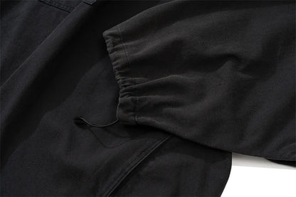 Autumn And Winter KANYE High Street YZY Pure Cotton Loose Men's And Women's Large Charge Shirts Street King Limited