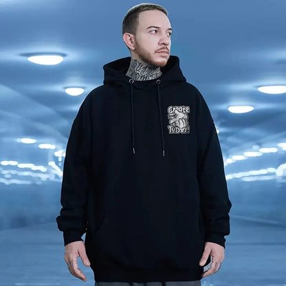 Animecore Statement Graphic Hoodie Layering Essential