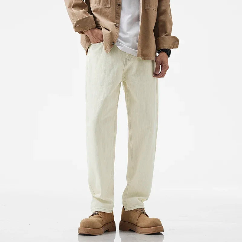 men classic fashion vintage loose casual plus size 28 42 ankle length white soft denim jeans pant cityboy harem jeans trousers unique jeans style 1987