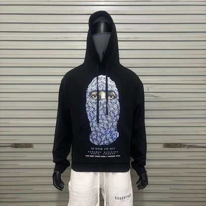 Black Rice White IH NOM UH NIT Hoodies Roses Masked Men Printing Loose Casual Lovers Men Woman Pullover Sweatshirts Street King Limited