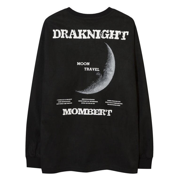 "Moon Travel" Unisex Men Women Streetwear Graphic Sweatshirt Daulet Apparel