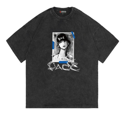 Rainbowtouches 2022 Summer Half-Sleeve T-Shirt Unisex High Street Vintage Graphic T Shirts Loose Casual Street Fashion Hip Hop Street King Limited