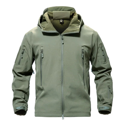 solid waterproof fleece lined jacket mens jacket softshell outwear coat windbreaker outdoor warm clothes with pockets unique default style 4519