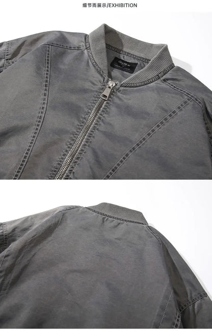 men streetwear fashion hip hop loose casual plus size cargo baseball jacket cityboy spring autumn bomber coat man outerwear unique cargo style 748