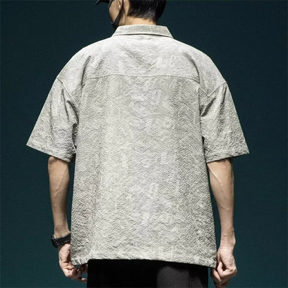 Streetwear Summer Full Letter Printed Polo Shirt For Men New Lapel Button Tee Sh Summer Full Letter Printed Polo Shirt For Men 2024 New Lapel Button Tee Shirts Oversized Short Sleeve Y2K Streetwear T Shirt Fashion Sweater Jacket With Graphic Design For Men