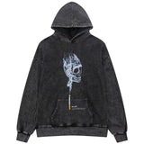 "Smoke Skull" Unisex Men Women Streetwear Graphic Hoodie Daulet Apparel