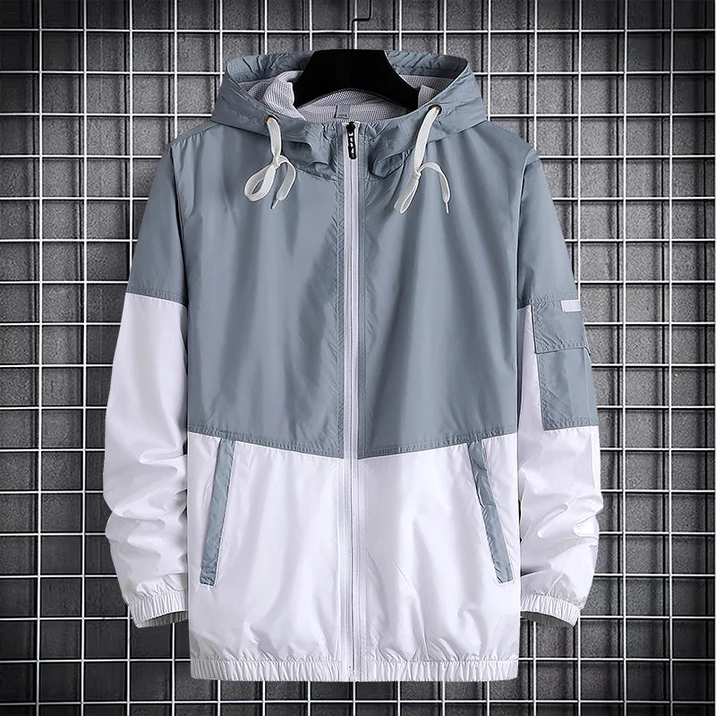 man windbreaker jacket autumn outdoor hooded sports windbreak running men jackets unique default style 4479