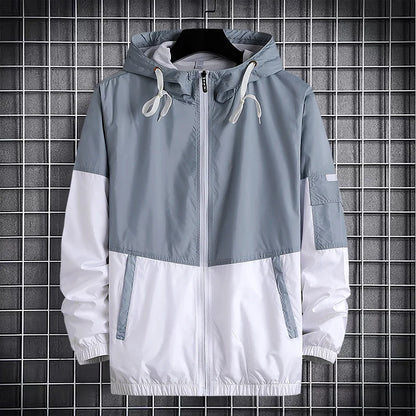 man windbreaker jacket autumn outdoor hooded sports windbreak running men jackets unique default style 4479