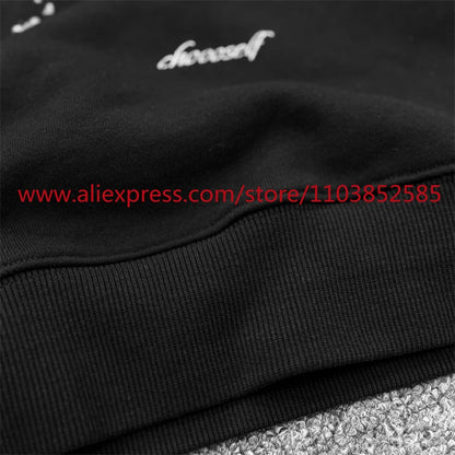 Autumn and Winter New Vintage Men's Hoodie Long Sleeve Hoodie American Heavy Weight Oversize High Street Jaws Cartoon Print Tops Street King Limited