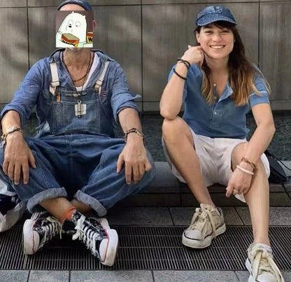 2023 men clothing chic denim overalls mens work cargo pants old school easy worker multi pocket bib jumpsuit denim pants unique cargo style 703